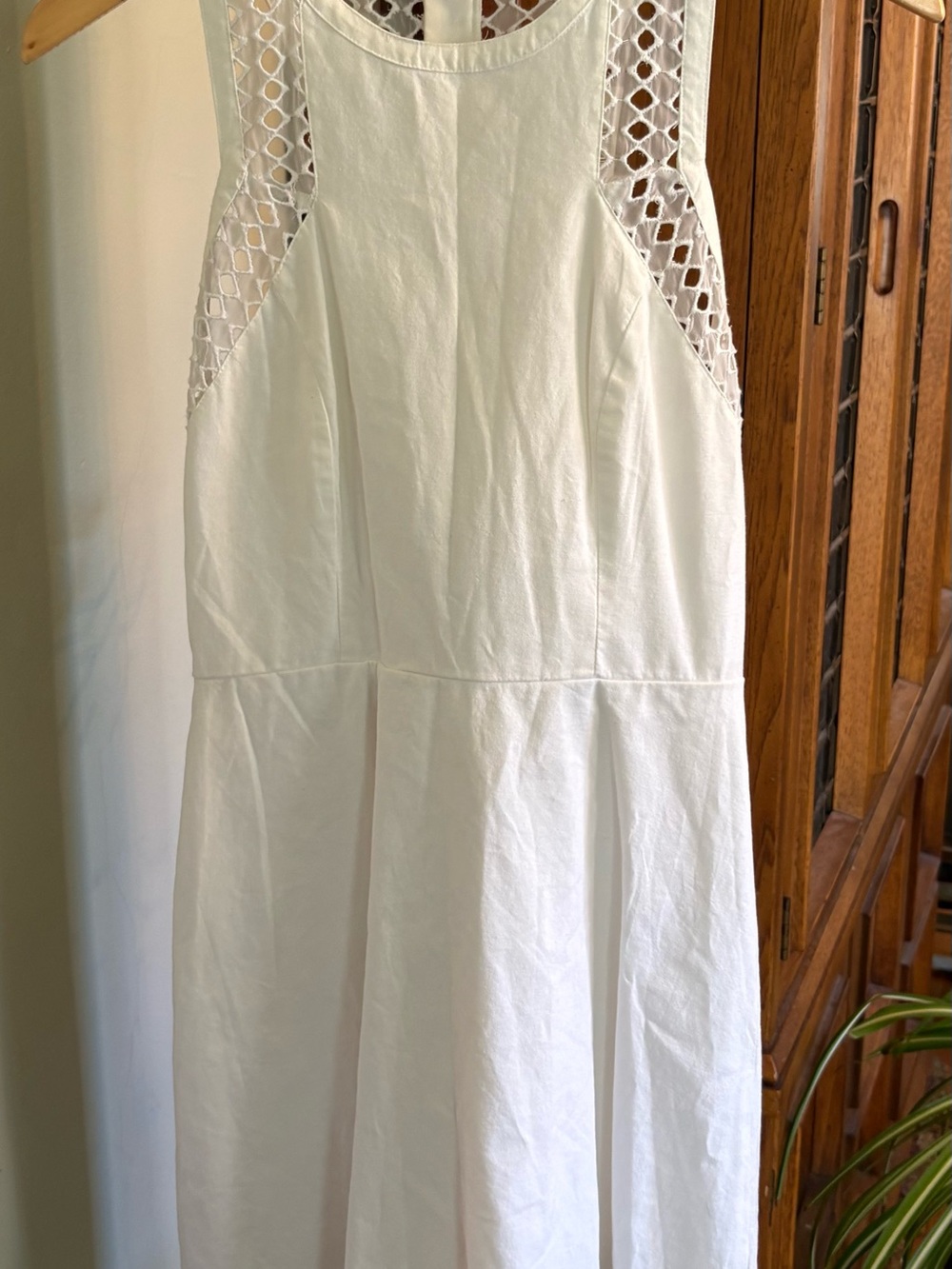 American Eagle Outfitters White Eyelet Cutout Dress